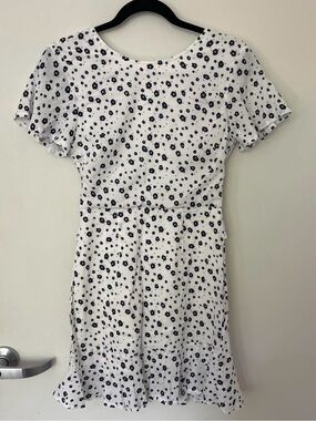 lanai mini dress white floral strapless open back dress Lanai Mini Dress White Floral